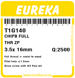 T1G140 - Chipboard Screw -T1G140_Label_T